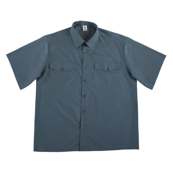 CAMISA TERGAL GRIS MANGA CORTA