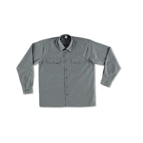 CAMISA TERGAL GRIS MANGA LARGA
