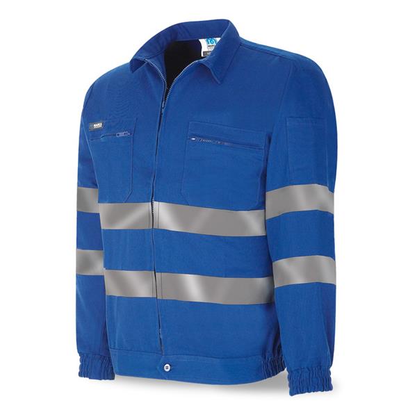 CAZADORA ALGODON BANDAS REFLEC AZULINA