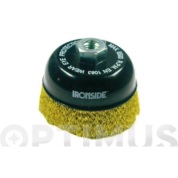 CEPILLO TAZA DE LATON CON PUA TRENZADA