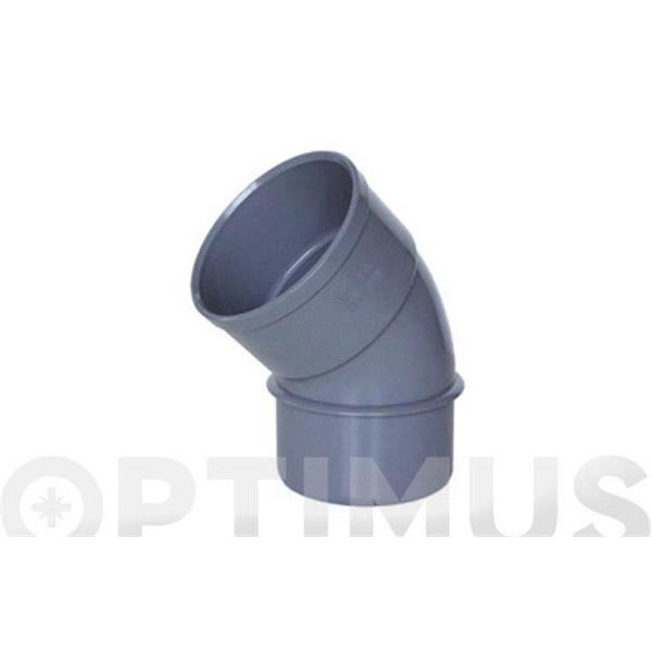 CODO ABIERTO 45º EVACIACION  M-H PVC