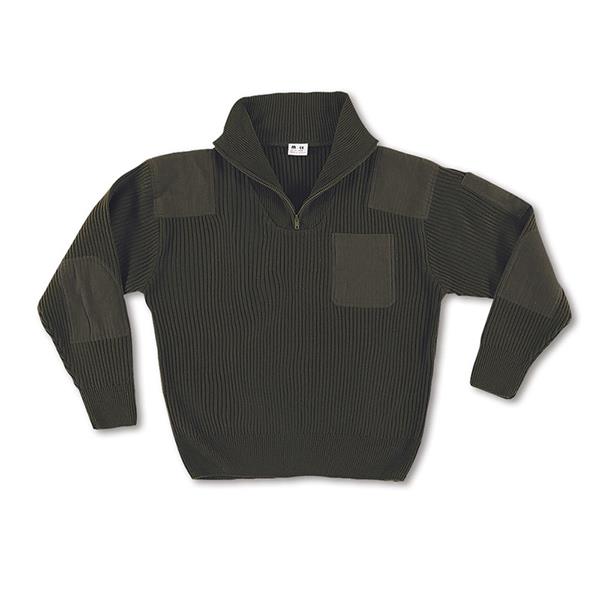 JERSEY DE PUNTO VERDE CON CREMALLERA