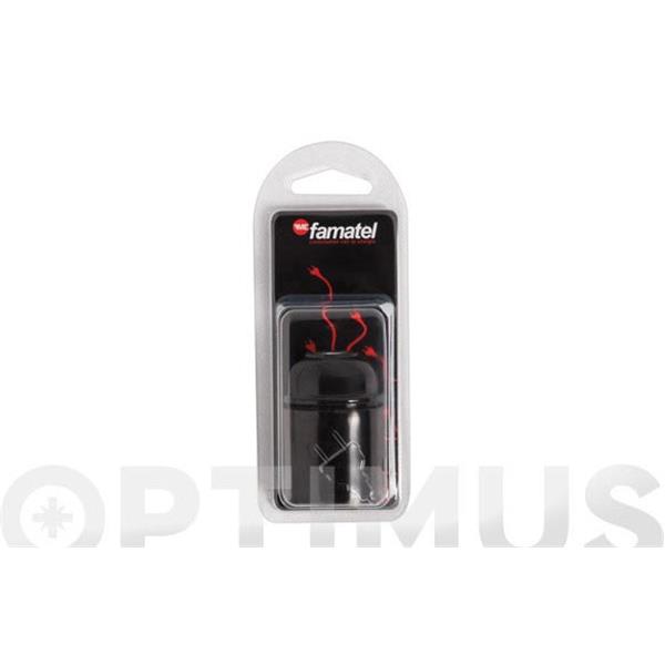 PORTALAMPARAS LISO (BLISTER) E-27 NEGRO FAMATEL .