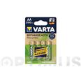 PILA RECARGABLE RECYCLED AA 2100 MAH BL&Iacute;STER 4 UNIDADES VARTA 