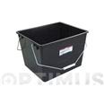 CUBETA 2 ASAS SIN REJILLA CAPACIDAD 16 LT NEGRA KOLOREA