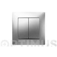 DOBLE INTERRUPTOR CONMUTADO 10A HABITAT15 ALUMINIO FAMATEL